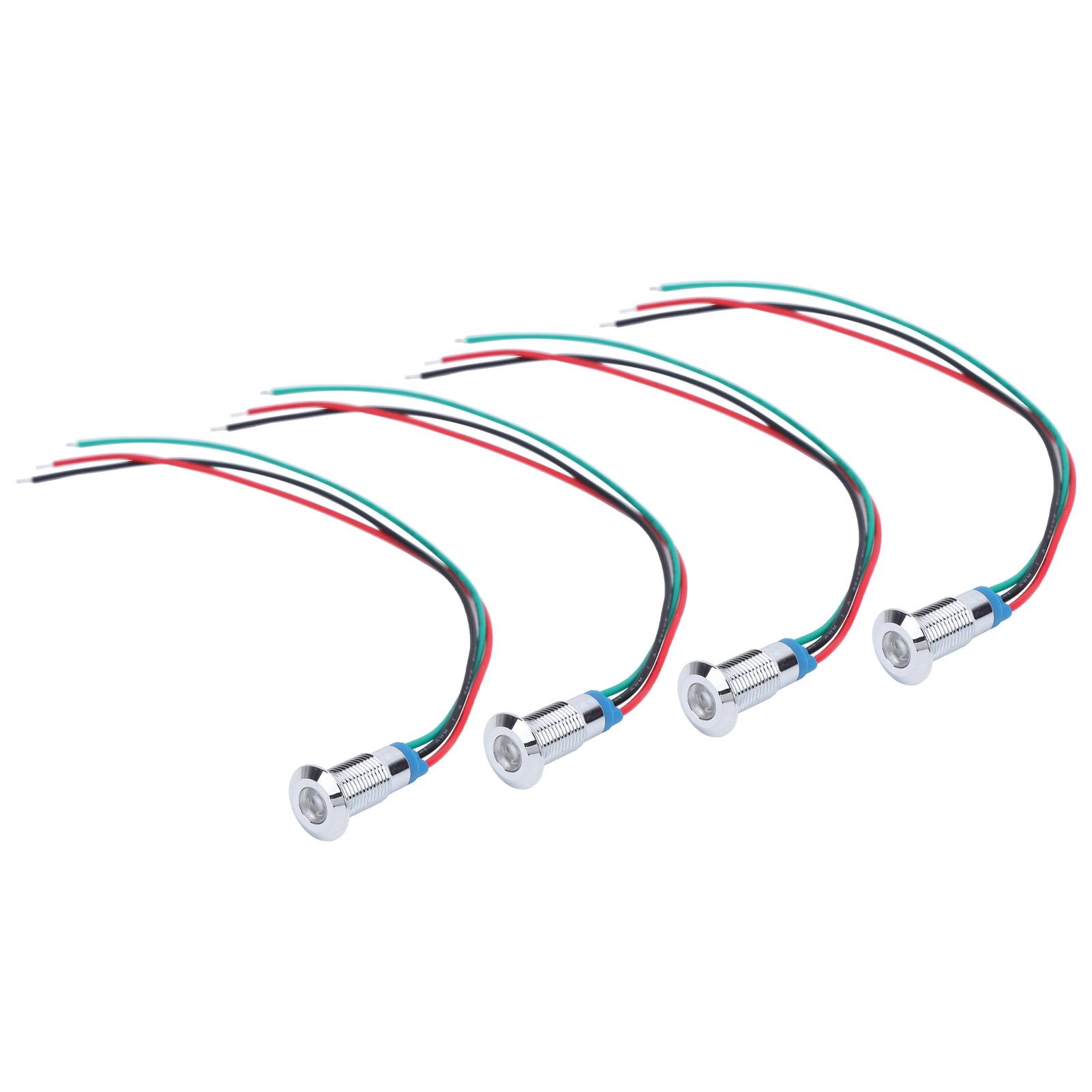 4 комплекта светодиодных индикаторов, сигнальный свет, общий анод, водонепроницаемый, металлический, 2 цвета, 8 мм, 1224 В(красный зеленый )
4 комплекта светодиодных индикаторов, сигнальный свет, общий анод, водонепроницаемый, металлический, 2 цвета, 8 мм, 1224 В(красный зеленый )