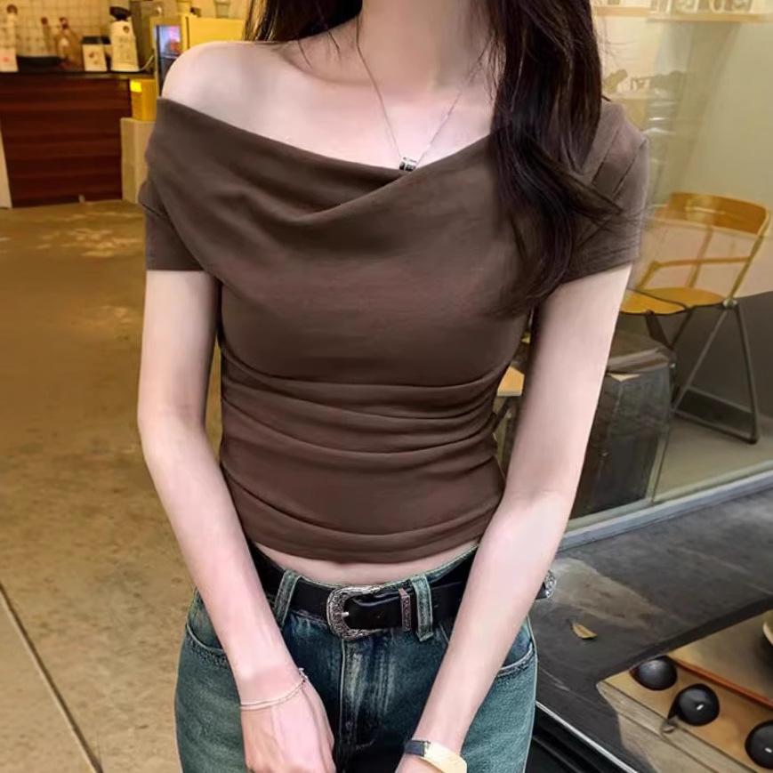 Cowl Neck One-Shoulder Slim Fit Short Sleeve Top - Women s Trendy Design M (90-100 cm)
Cowl Neck One-Shoulder Slim Fit Short Sleeve Top - Women s Trendy Design M (90-100 cm)