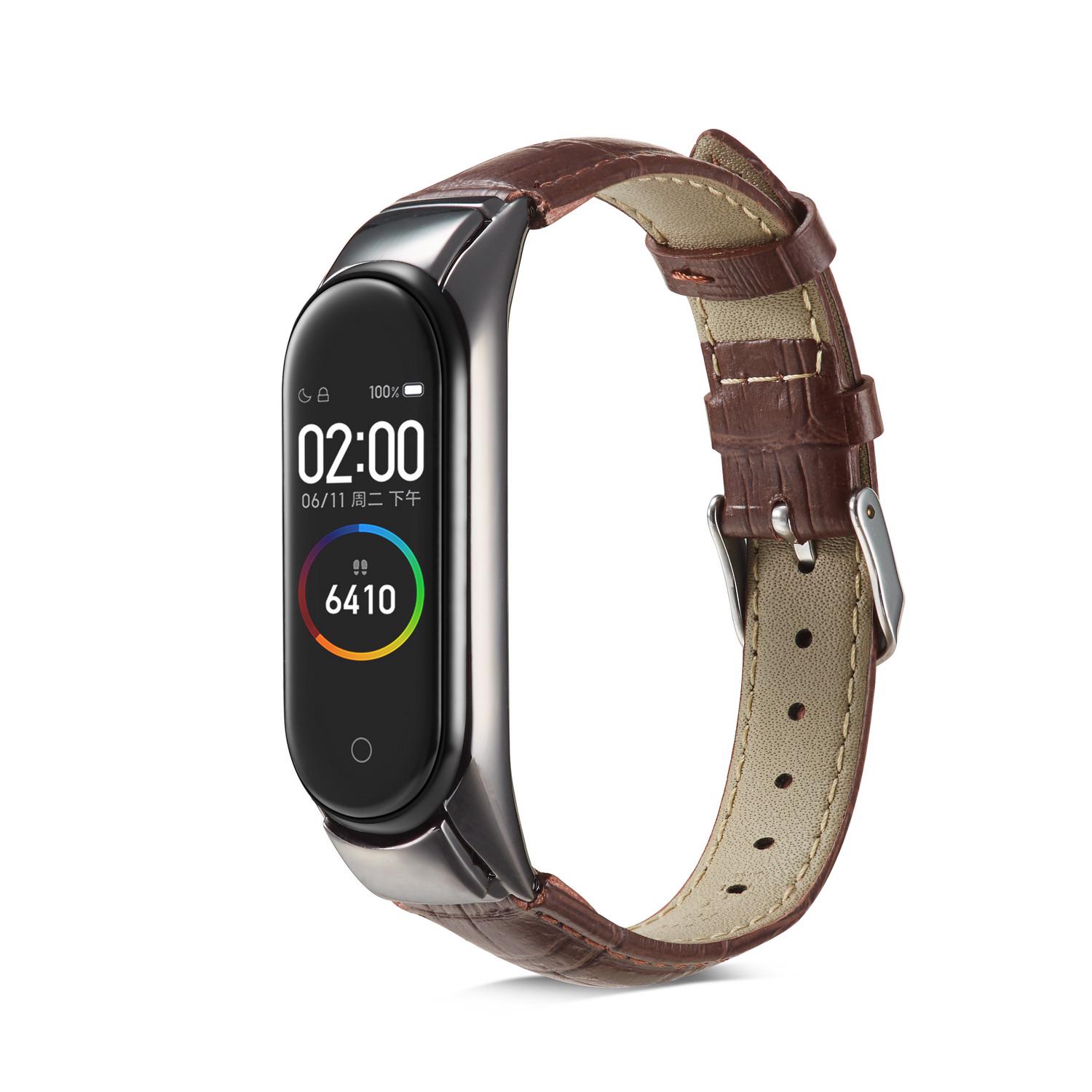 Crocodile Texture Genuine Leather Watch Strap for Xiaomi Mi Band 3/Mi Smart Band 4 Brown
Crocodile Texture Genuine Leather Watch Strap for Xiaomi Mi Band 3/Mi Smart Band 4 Brown