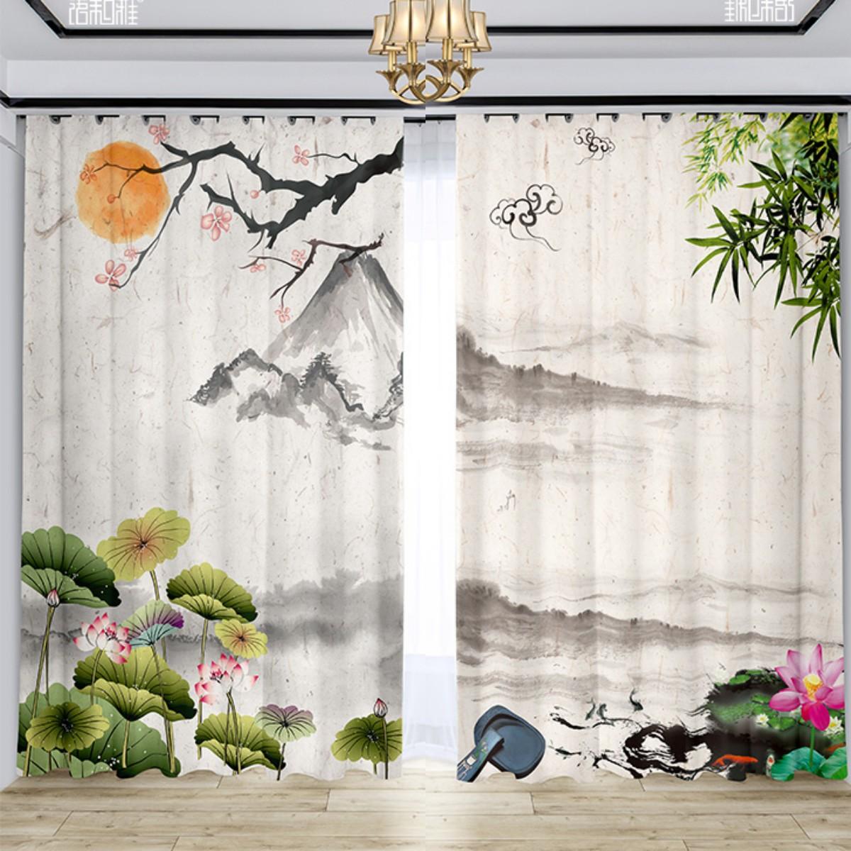 Китайская классическая тушью напечатанная штора полузатемняющая спальня гостиная окно от пола до потолка кухонные жалюзи 2 шт. 100W130H(CM)40x51in&Grommet Top
Китайская классическая тушью напечатанная штора полузатемняющая спальня гостиная окно от пола до потолка кухонные жалюзи 2 шт. 100W130H(CM)40x51in&Grommet Top