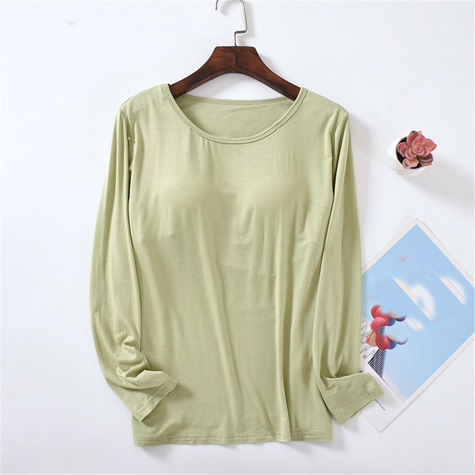 Women s Seamless Built-in Bra Top Long Sleeve Yoga Shirt Stretchy Soft Fit Lightweight Layering Undershirt L зелёный
Women s Seamless Built-in Bra Top Long Sleeve Yoga Shirt Stretchy Soft Fit Lightweight Layering Undershirt L зелёный