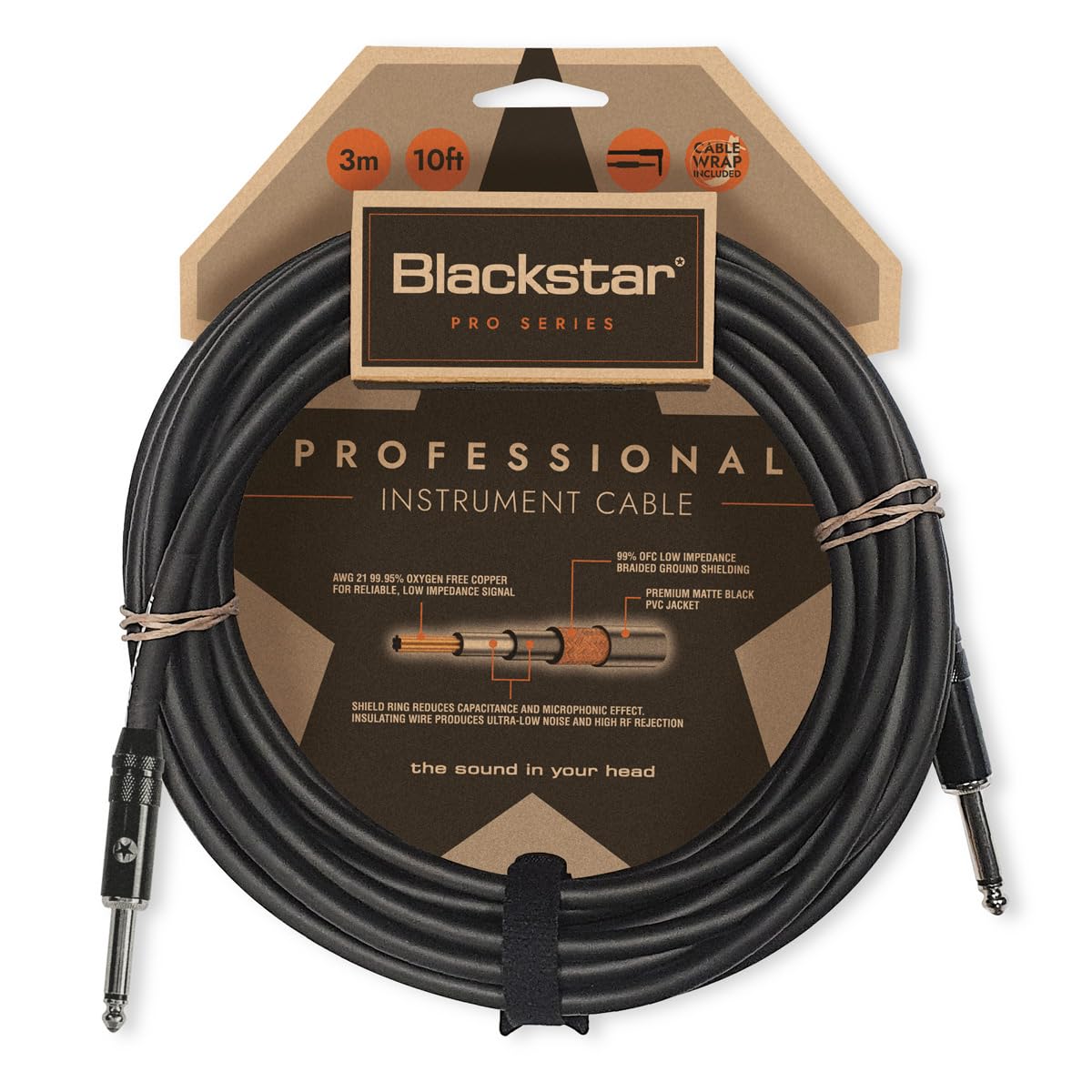 Blackstar Musical instrument shield cable 3m PROFESSIONAL INSTRUMENT CABLE type 10ft S-S
Blackstar Musical instrument shield cable 3m PROFESSIONAL INSTRUMENT CABLE type 10ft S-S