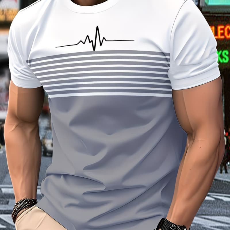 Men s fashion 3D printed men s T-shirt round neck short sleeve, trendy street wear S
Men s fashion 3D printed men s T-shirt round neck short sleeve, trendy street wear S