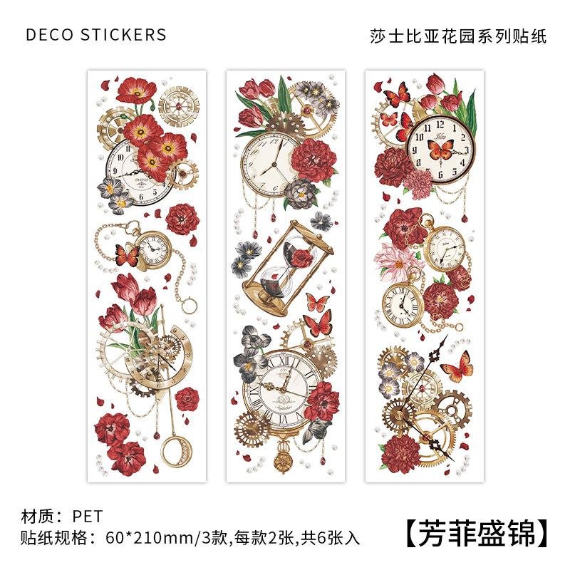 6-Sheet Vintage Garden Floral Long Sticker Set, Retro Botanical Patterns & Self-Adhesive, for Journal DIY & Scrapbook Deco
6-Sheet Vintage Garden Floral Long Sticker Set, Retro Botanical Patterns & Self-Adhesive, for Journal DIY & Scrapbook Deco