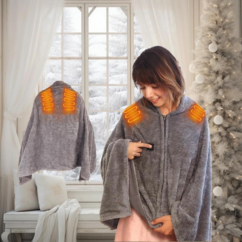 Portable Shawl Heating Blanket USB Electric Heated Blanket Cozy Soft Heated Throw Fast Heating winter heating blanket for Home сірий колір
Portable Shawl Heating Blanket USB Electric Heated Blanket Cozy Soft Heated Throw Fast Heating winter heating blanket for Home сірий колір