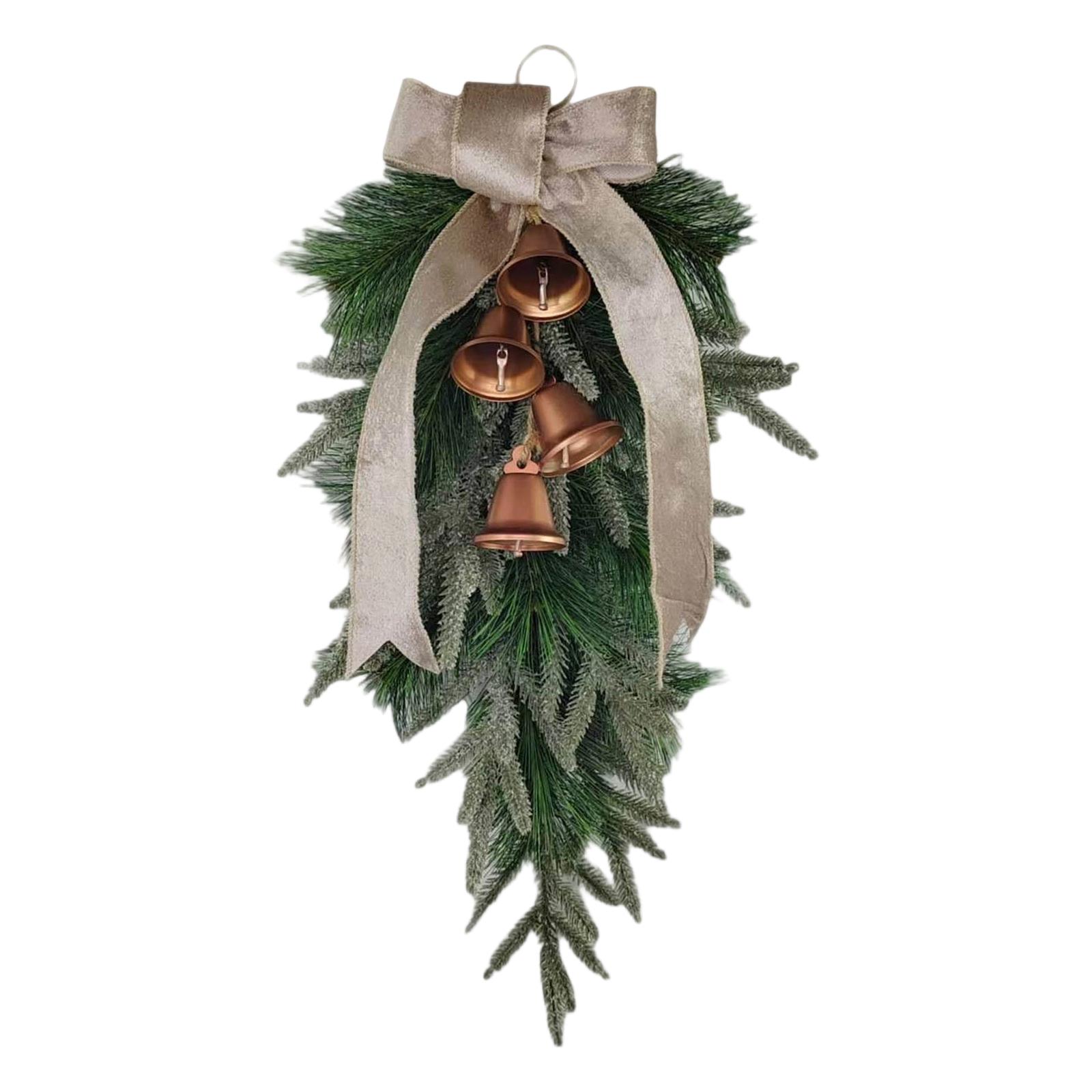 58cm Christmas Hanging Bouquet Decorative Swag with Velvet Bow and Bells Suitable for Home Door Wall Decoration Seasonal Indoor Ornament бежевый
58cm Christmas Hanging Bouquet Decorative Swag with Velvet Bow and Bells Suitable for Home Door Wall Decoration Seasonal Indoor Ornament бежевый
