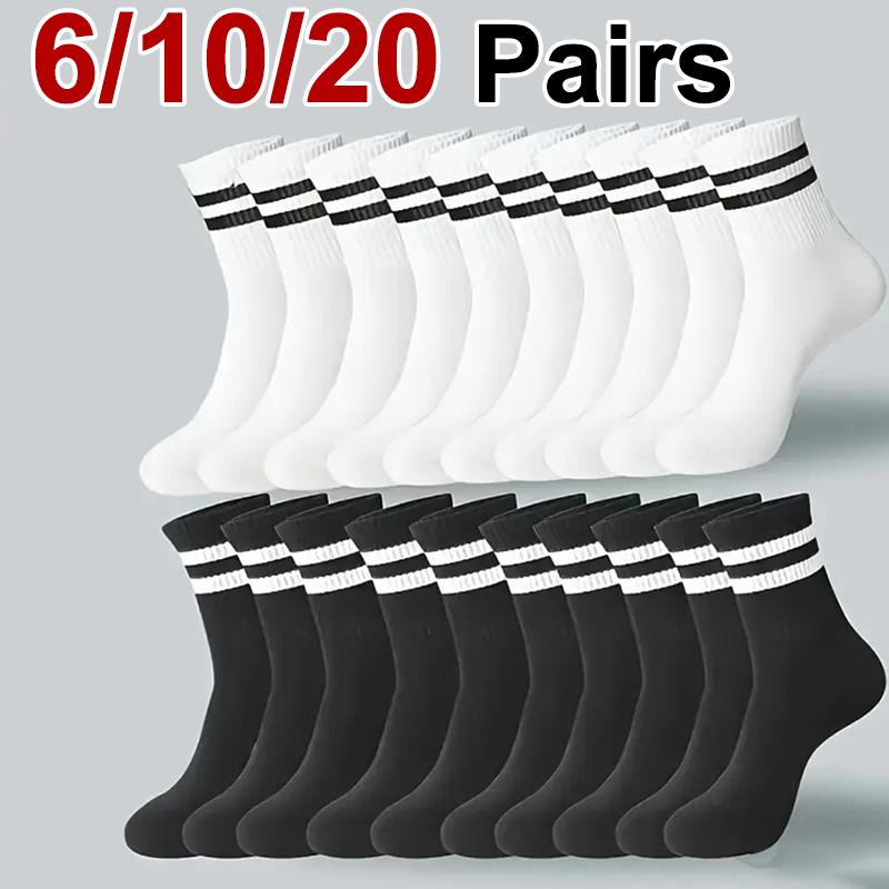 6/10/20 Pairs Men Women Striped Socks Fashion Color Soft Comfortable Sweat Absorbing Breathable Lovers Sports Style Casual Socks One Size
6/10/20 Pairs Men Women Striped Socks Fashion Color Soft Comfortable Sweat Absorbing Breathable Lovers Sports Style Casual Socks One Size