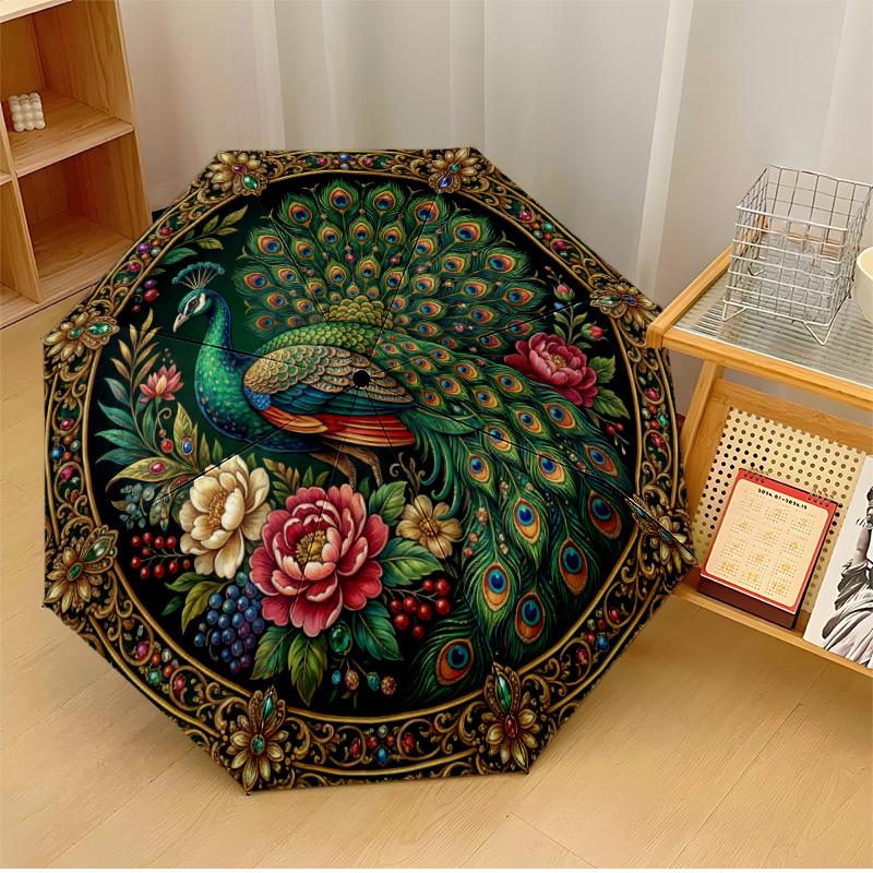 Elegant Peacock Decor (2) Printed umbrella windproof folding umbrella portable sun and rain umbrella suitable for gifting
Elegant Peacock Decor (2) Printed umbrella windproof folding umbrella portable sun and rain umbrella suitable for gifting