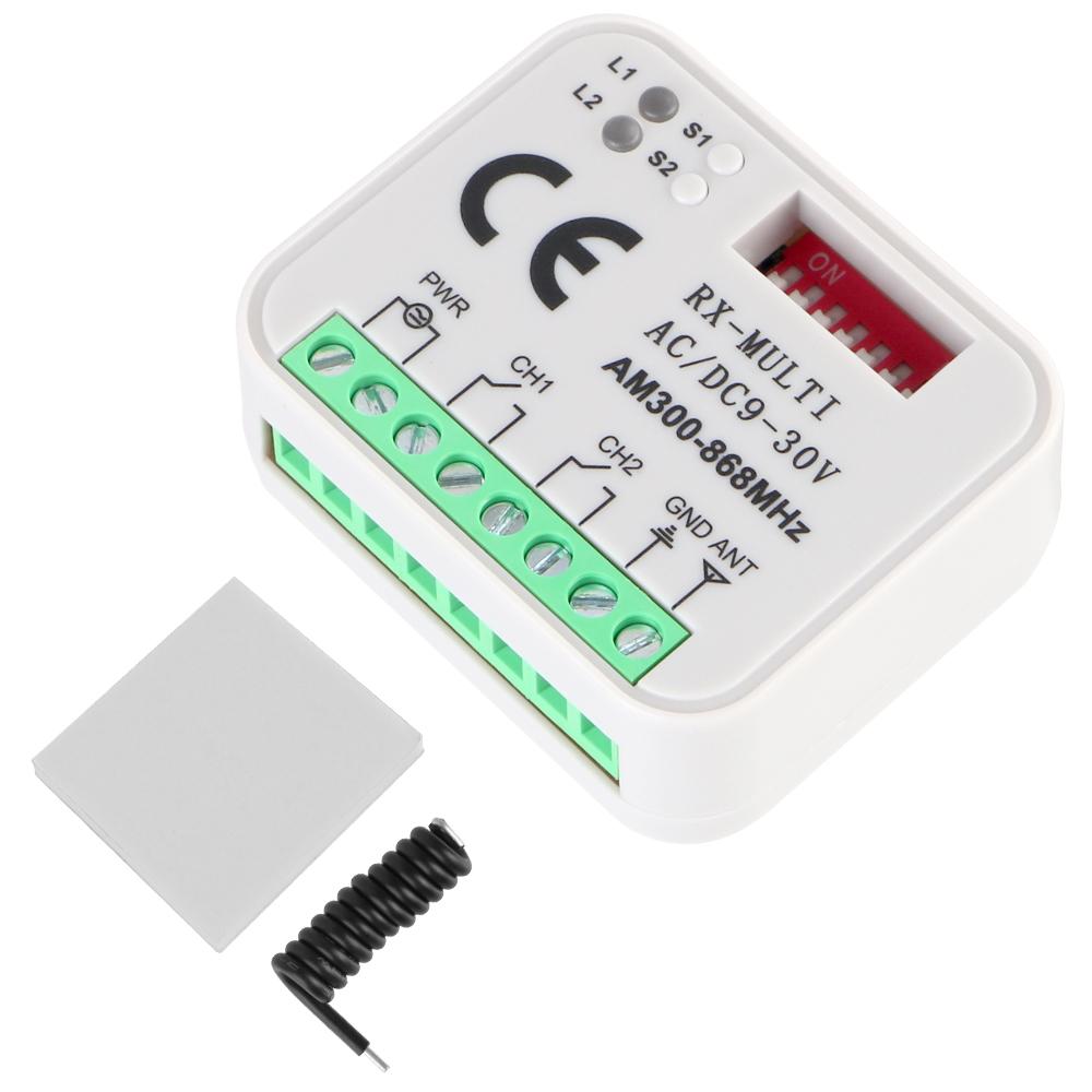 Универсальный для 433 МГц 868 МГц RX Multi 300-900 МГц AC/DC 9-30 В модуль дистанционного управления воротами реле приемника гаражных ворот белый
Универсальный для 433 МГц 868 МГц RX Multi 300-900 МГц AC/DC 9-30 В модуль дистанционного управления воротами реле приемника гаражных ворот белый