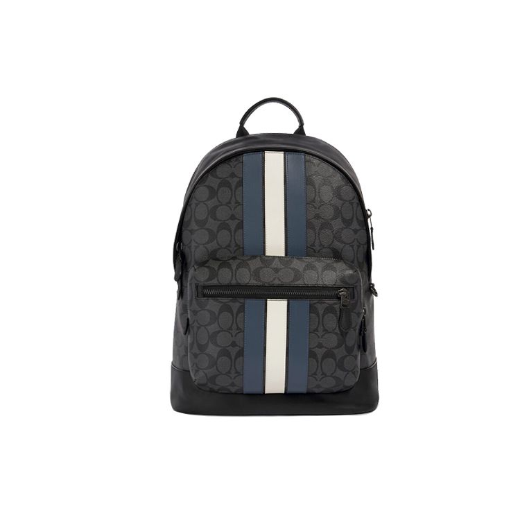 Coach West 35 Classic Monogram Blue And White Striped Large Capacity Backpack Men Backpack Black Gray 3001-QBOH0 Basic Set (Bag+Dust Bag)
Coach West 35 Classic Monogram Blue And White Striped Large Capacity Backpack Men Backpack Black Gray 3001-QBOH0 Basic Set (Bag+Dust Bag)