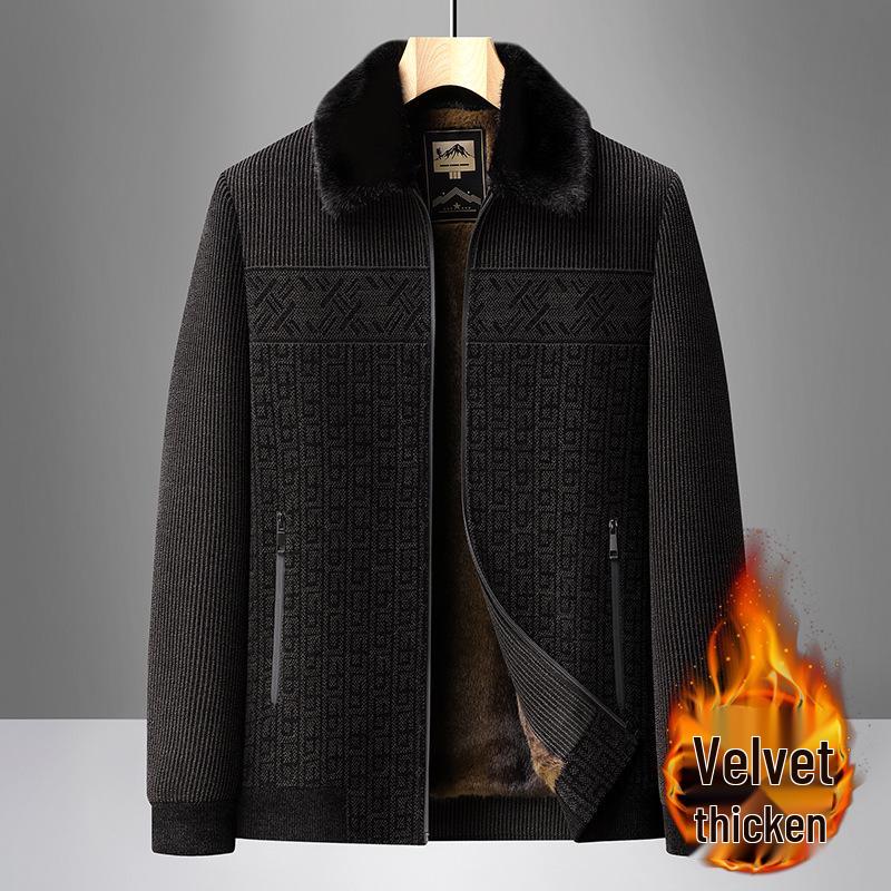Men s Chenille Wool Jacket - Autumn/Winter, Plus Velvet, Thickened, Warm, for Middle-aged and Elderly 195 (Recommended for 80-92.5 kg)
Men s Chenille Wool Jacket - Autumn/Winter, Plus Velvet, Thickened, Warm, for Middle-aged and Elderly 195 (Recommended for 80-92.5 kg)