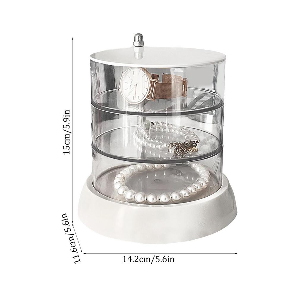 Rotatable Jewelry Storage Box 360 Degree Rotating Earring Display Holder Makeup Tray Organizer Space Saving For Jewelry Earrings білий
Rotatable Jewelry Storage Box 360 Degree Rotating Earring Display Holder Makeup Tray Organizer Space Saving For Jewelry Earrings білий