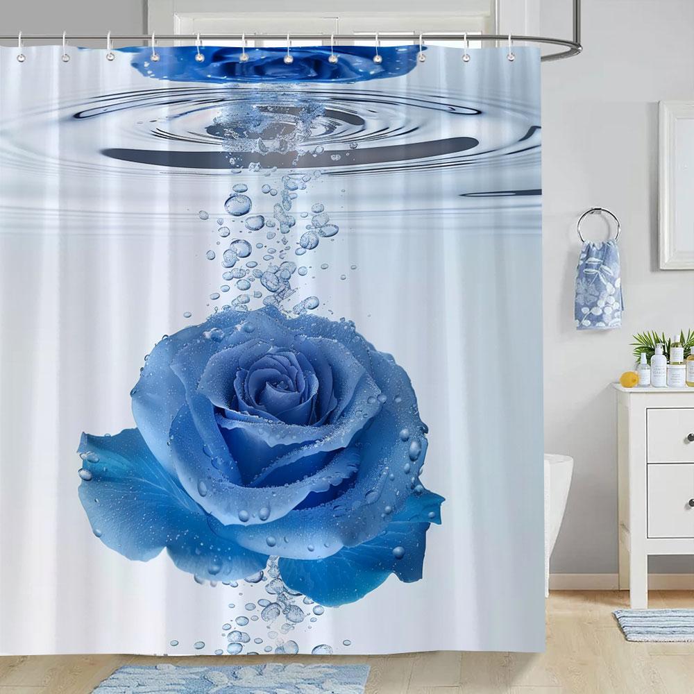Aqua Blue Roses Shower Curtain Pretty Flower Drops Fresh Elegant Printed Pattern Polyester Fabric Shower Curtains Bathroom Decor W60H190(CM)-1 Pcs
Aqua Blue Roses Shower Curtain Pretty Flower Drops Fresh Elegant Printed Pattern Polyester Fabric Shower Curtains Bathroom Decor W60H190(CM)-1 Pcs