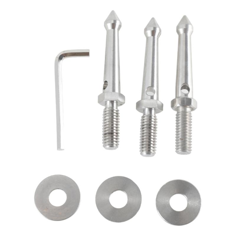 Set of 3pcs Ground Spikes Mount Adapters Stainless Steel Tripod Foot Spikes Universal 3/8inch Thread with Wrench 1
Set of 3pcs Ground Spikes Mount Adapters Stainless Steel Tripod Foot Spikes Universal 3/8inch Thread with Wrench 1