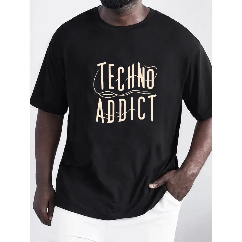 European Size Addict Techno Adict Statement Shirt Wrinkle - Mens T-Shirt - Front Shoulder Fit 4XL чорний
European Size Addict Techno Adict Statement Shirt Wrinkle - Mens T-Shirt - Front Shoulder Fit 4XL чорний