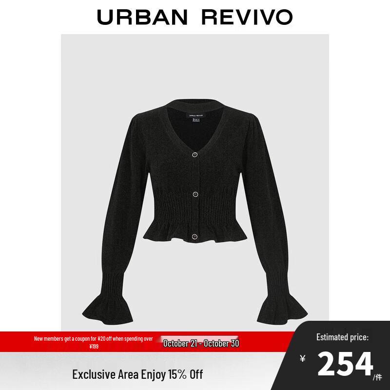 UR Women s V-Neck Puff Sleeve Ruffle Short Knit Sweater XS
UR Women s V-Neck Puff Sleeve Ruffle Short Knit Sweater XS