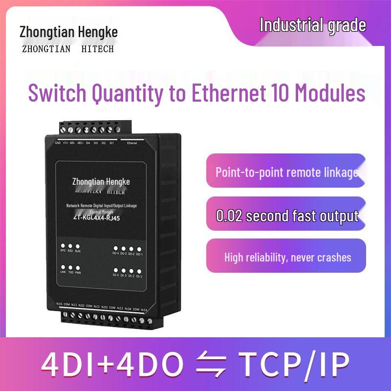 Zhongtianhengke 4-Channel Bidirectional Switch to Ethernet Collector Module
Zhongtianhengke 4-Channel Bidirectional Switch to Ethernet Collector Module