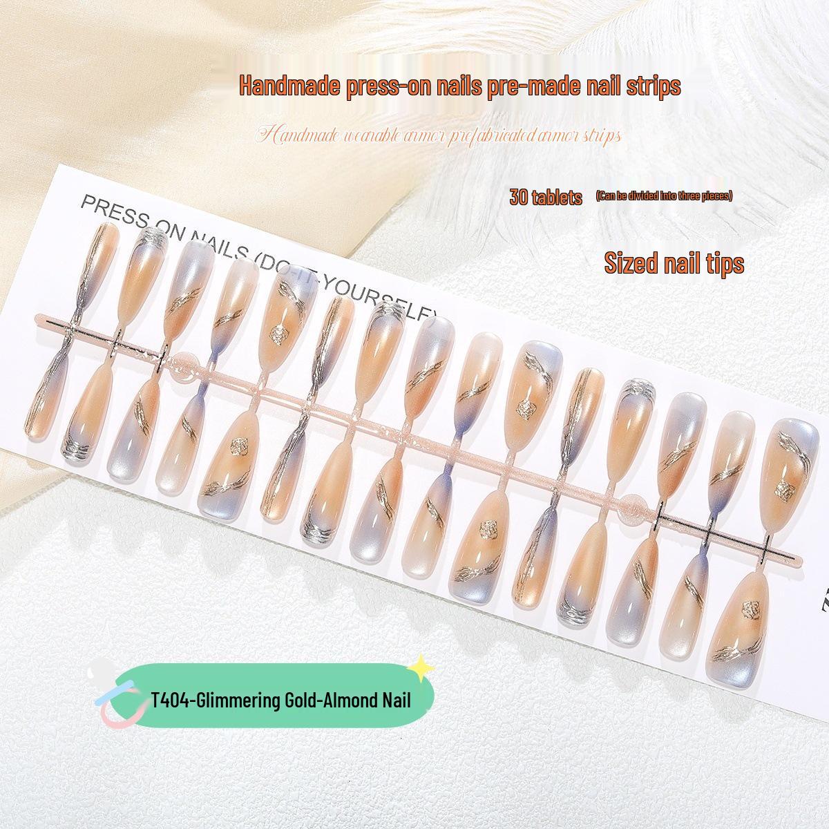 Iridescent Gold Cat Eye Almond Nails - Gradient Style, Wearable & Removable, 30-Piece Set Full Set - Mixed
Iridescent Gold Cat Eye Almond Nails - Gradient Style, Wearable & Removable, 30-Piece Set Full Set - Mixed