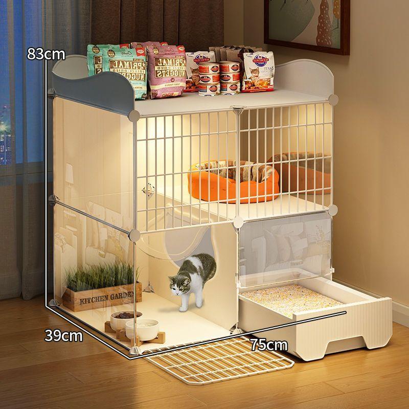 Cat Cage Drawer-Type Cat Litter Box Household Indoor Cat Cage with Toilet Integrated House Beds Large Space Small Animal House Basic model
Cat Cage Drawer-Type Cat Litter Box Household Indoor Cat Cage with Toilet Integrated House Beds Large Space Small Animal House Basic model