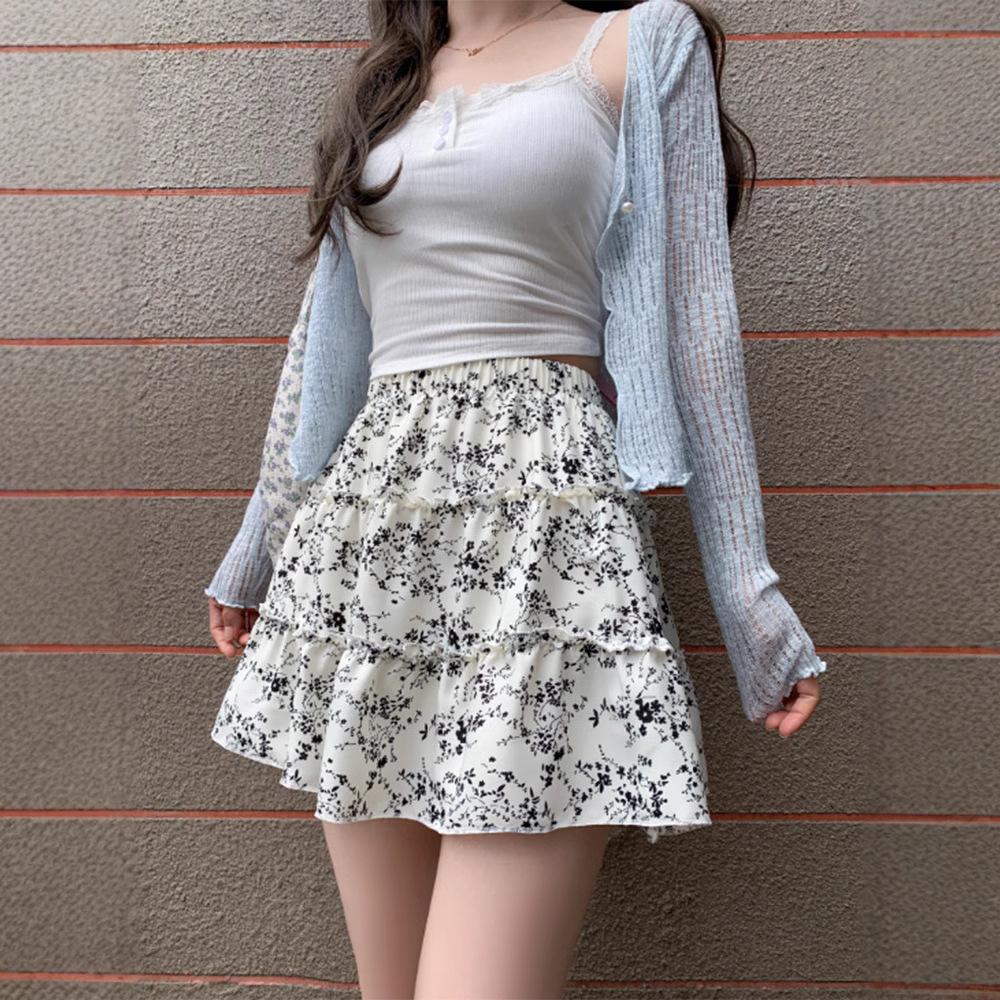 Spring and Summer Large-size White Chiffon Floral Short Skirt Versatile Korean Slim A-line Short Skirt Cake Skirt S
Spring and Summer Large-size White Chiffon Floral Short Skirt Versatile Korean Slim A-line Short Skirt Cake Skirt S