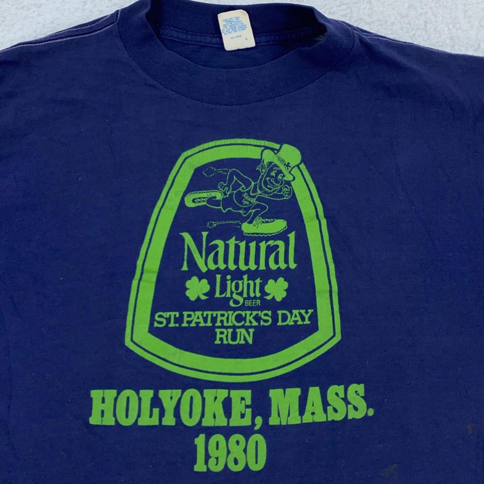 Vtg 1980 Natural Light Beer St. Patricks Day T-Shirt S Holyoke Massachusetts 80s XL
Vtg 1980 Natural Light Beer St. Patricks Day T-Shirt S Holyoke Massachusetts 80s XL