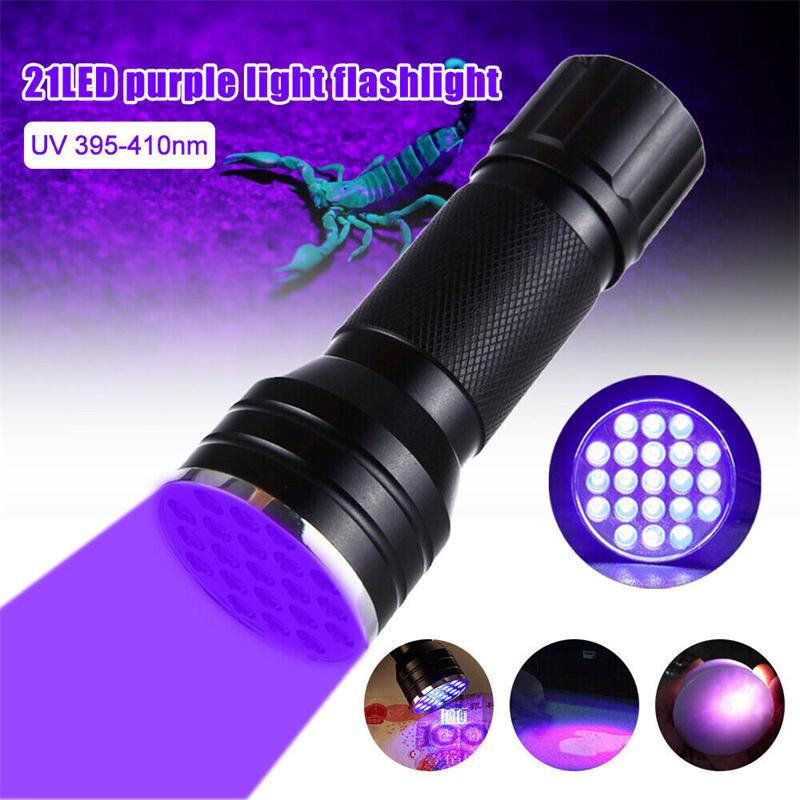 21LED UV Flashlight Glue Curing Flashlamp Ultraviolet Ink Dryer Money Fluorescer Detector UV Oil Curing Purple Light Torch
21LED UV Flashlight Glue Curing Flashlamp Ultraviolet Ink Dryer Money Fluorescer Detector UV Oil Curing Purple Light Torch