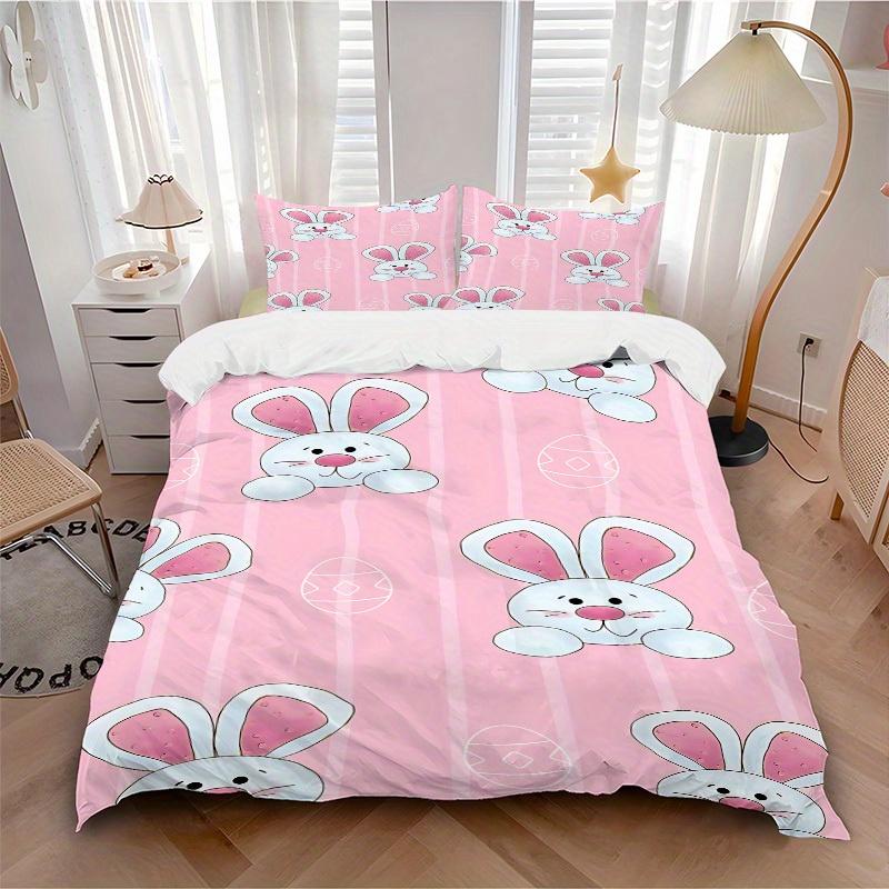 3pcs Easter Bunny print bedding quilt cover, soft and comfortable quilt cover suitable for bedroom and guest room181 135x200cm
3pcs Easter Bunny print bedding quilt cover, soft and comfortable quilt cover suitable for bedroom and guest room181 135x200cm