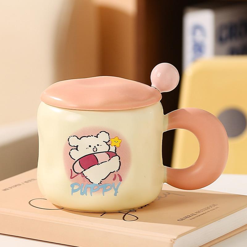 Ceramic Cup with Lid and Spoon High Looking Water Cup for Girls for Household Mugs and Small Gift Opening Event 401-500ml
Ceramic Cup with Lid and Spoon High Looking Water Cup for Girls for Household Mugs and Small Gift Opening Event 401-500ml