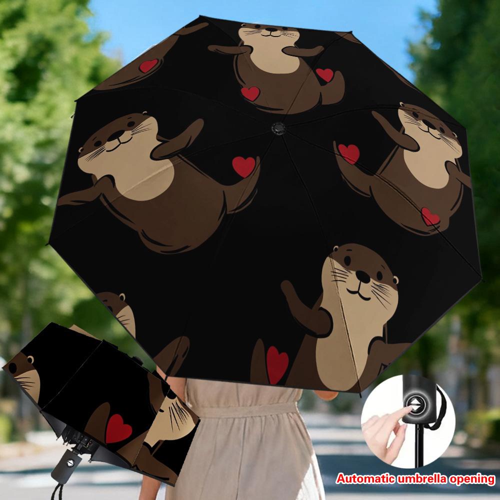 1pc Cute Otters with Hearts Automatic Folding Umbrella - & 8-Rib Reinforced Frame, Compact Lightweight Portable Sunshade for & (as the picture,Iron&8K)
1pc Cute Otters with Hearts Automatic Folding Umbrella - & 8-Rib Reinforced Frame, Compact Lightweight Portable Sunshade for & (as the picture,Iron&8K)