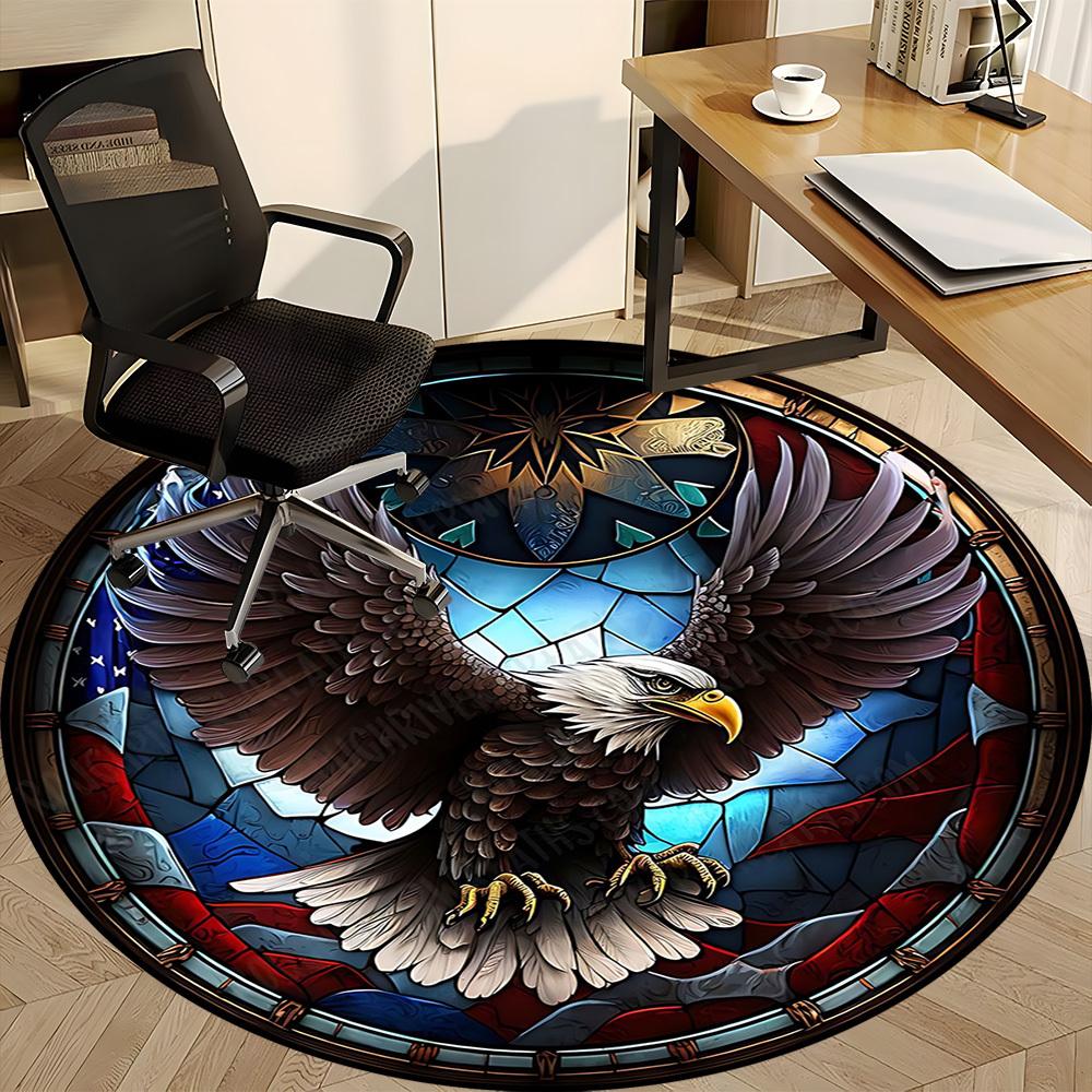 1PC Eagle Stained Art Chair Carpet for Office, Indoor Non-Slip Washable Carpet, Soft Comfortable Mat For Office Room yy250930200 80cm by 80cm
1PC Eagle Stained Art Chair Carpet for Office, Indoor Non-Slip Washable Carpet, Soft Comfortable Mat For Office Room yy250930200 80cm by 80cm
