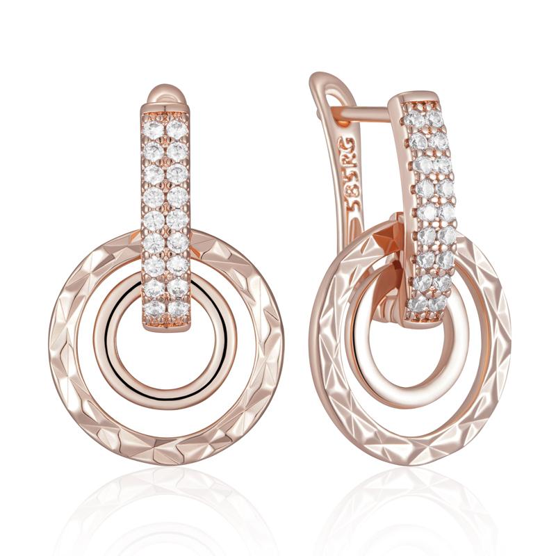 Уникальный дизайн Висячие серьги с полностью натуральным цирконом для женщин Модные Цвет розового золота Романтические Повседневные Изысканные украшения
Уникальный дизайн Висячие серьги с полностью натуральным цирконом для женщин Модные Цвет розового золота Романтические Повседневные Изысканные украшения