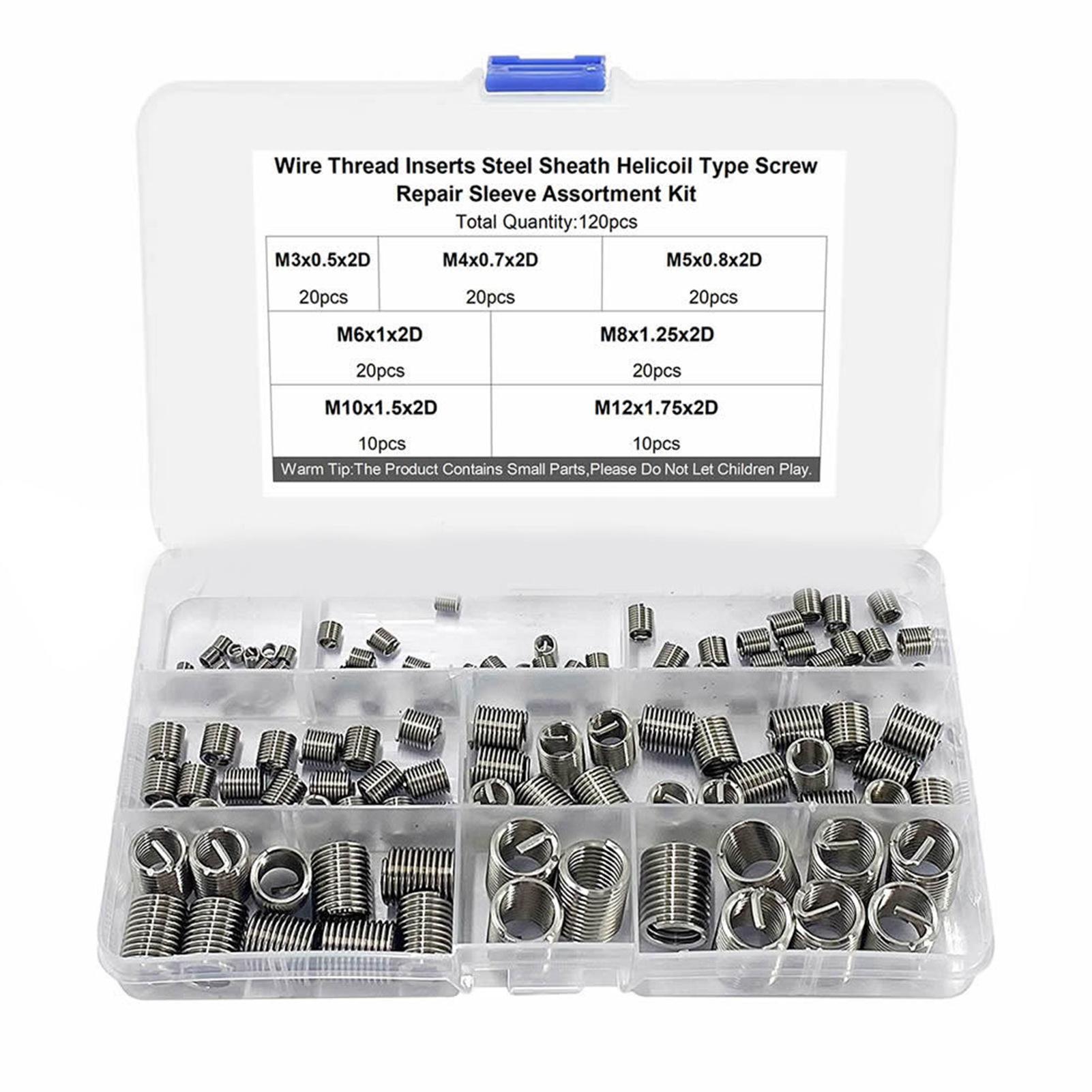 120 Pcs Insert Nut M3 M4 M5 M6 M8 M10 M12 Stainless Steel Shock Impact Resistant Threaded Insert
120 Pcs Insert Nut M3 M4 M5 M6 M8 M10 M12 Stainless Steel Shock Impact Resistant Threaded Insert