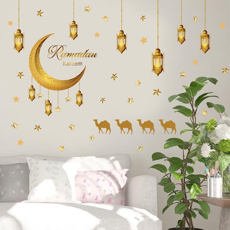 Eid Mubarak Wall Stickers Moon Star Lantern Ramadan Kareem Wall Decals Muslim Islamic Window Sticker Decoration For Home
Eid Mubarak Wall Stickers Moon Star Lantern Ramadan Kareem Wall Decals Muslim Islamic Window Sticker Decoration For Home