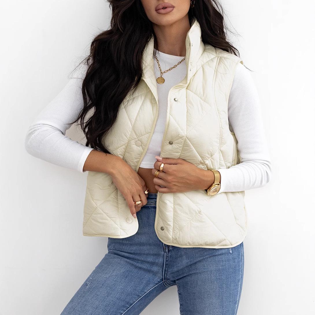 Shiying Quilted Cotton Stand Collar Sleeveless Jacket for Women - Autumn/Winter Casual Button Style with Pockets S чёрный
Shiying Quilted Cotton Stand Collar Sleeveless Jacket for Women - Autumn/Winter Casual Button Style with Pockets S чёрный