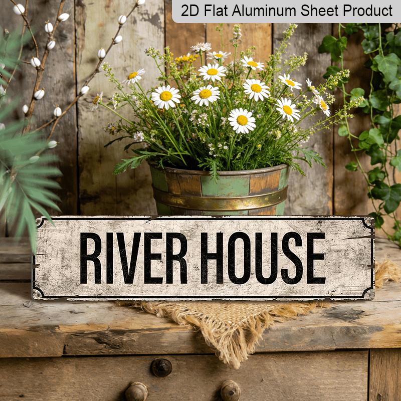 15.7×3.94inch Vintage RIVER HOUSE Metal Wall Sign - Aluminum decorative sign, Rustic House Plaque, & / Decoration Suitable for Home, Bar, Cafe 40cm x 10cm
15.7×3.94inch Vintage RIVER HOUSE Metal Wall Sign - Aluminum decorative sign, Rustic House Plaque, & / Decoration Suitable for Home, Bar, Cafe 40cm x 10cm