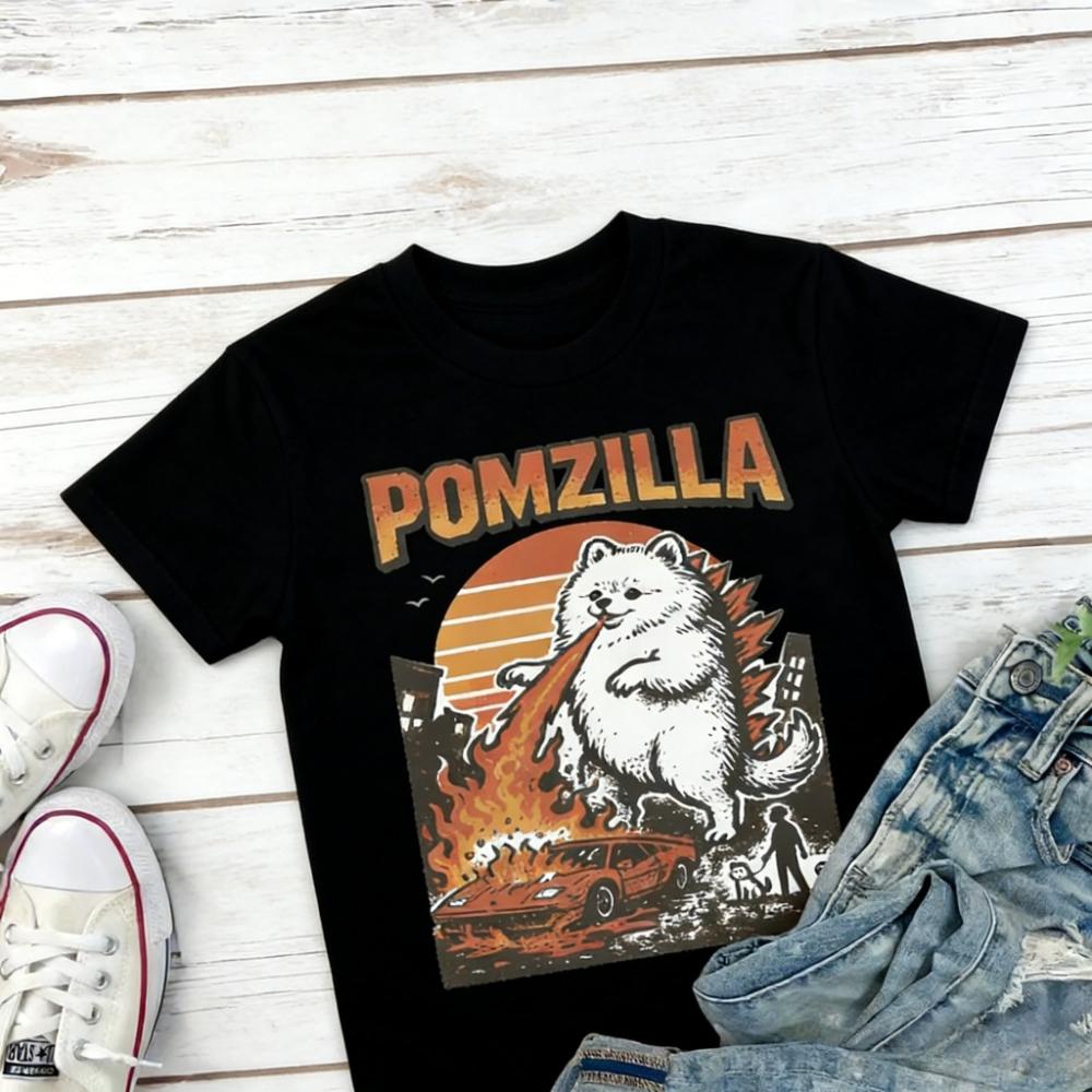 Funny POMZILLA Pomeranian Shirt Vintage Comic Monster Pom Tee Weird Fire-Breathing Dog T-Shirt Lovers Gift Tops S
Funny POMZILLA Pomeranian Shirt Vintage Comic Monster Pom Tee Weird Fire-Breathing Dog T-Shirt Lovers Gift Tops S