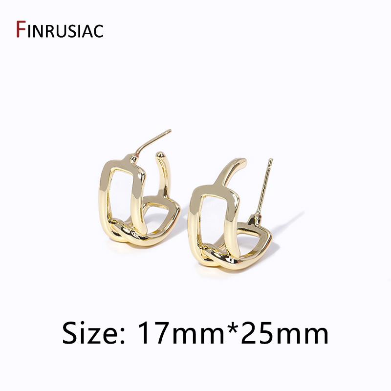 FINRUSIAC New Trendy Korean 14K Gold Plated BrassStud Earrings For Women Birthday Party Wedding Jewelry Gift 1 pair
FINRUSIAC New Trendy Korean 14K Gold Plated BrassStud Earrings For Women Birthday Party Wedding Jewelry Gift 1 pair
