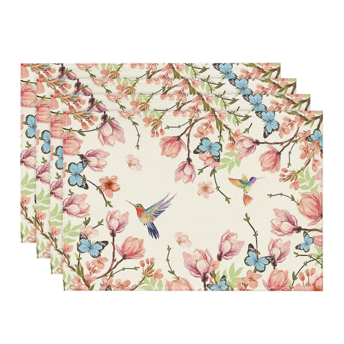 Flowers Bird Butterfly Spring Placemats Set of 4, 12x18 Inch Seasonal Summer Table Mats for Party Kitchen Dining Decoration 12 x 18 , Rectangular 4 Pcs
Flowers Bird Butterfly Spring Placemats Set of 4, 12x18 Inch Seasonal Summer Table Mats for Party Kitchen Dining Decoration 12 x 18 , Rectangular 4 Pcs