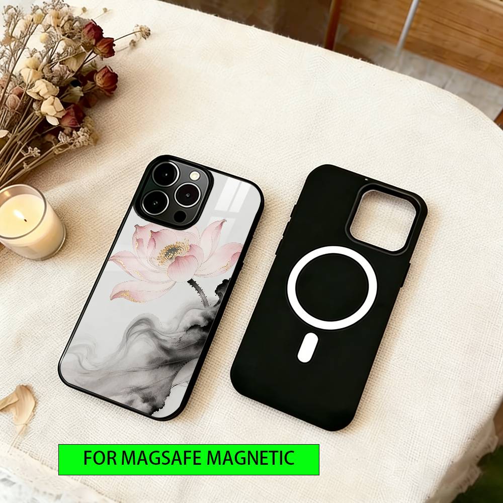 Chinese Ink Lotus Phone Case For iPhone17,16,15,14,13,12,11 Plus,Pro Magnetic with Magsafe Wireless Charging iPhone12ProMax
Chinese Ink Lotus Phone Case For iPhone17,16,15,14,13,12,11 Plus,Pro Magnetic with Magsafe Wireless Charging iPhone12ProMax