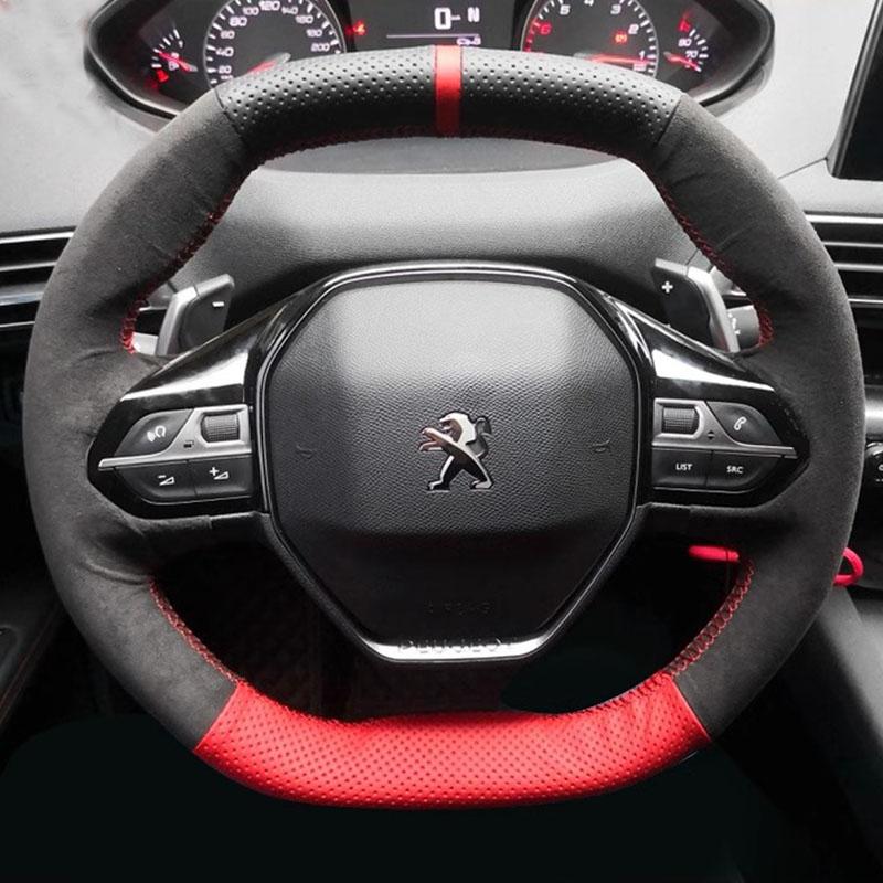 Для Peugeot e-208 508 208 3008 4008 5008 2016- Ручна вишивка замша Вуглецеве волокно Нековзкий автомобільний Чохол на кермо style 2
Для Peugeot e-208 508 208 3008 4008 5008 2016- Ручна вишивка замша Вуглецеве волокно Нековзкий автомобільний Чохол на кермо style 2