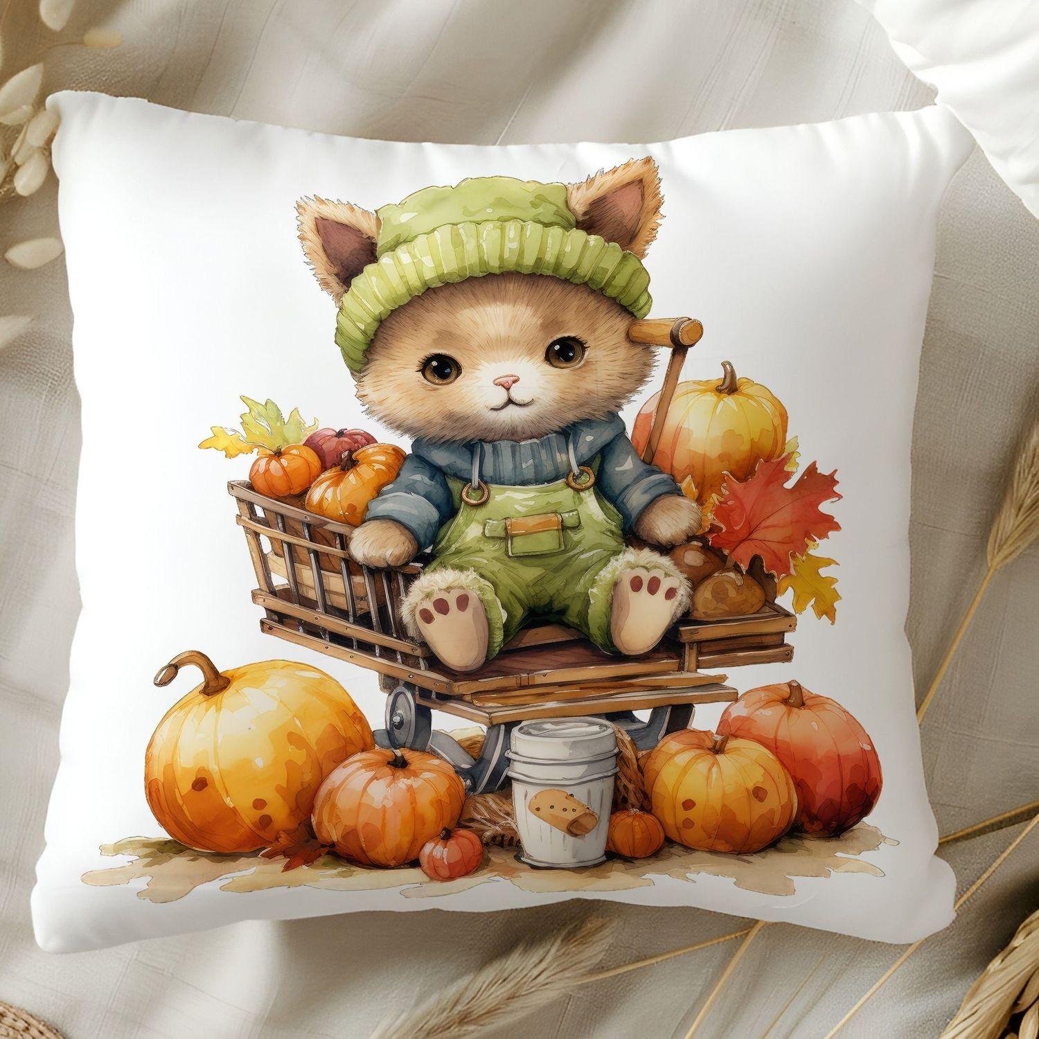 Cartoon Cat Pattern Square Polyester Pillowcase Sofa Living Room Decorative Cushion Cover Bedroom Bedside Pillow Cover 40cmx40cm
Cartoon Cat Pattern Square Polyester Pillowcase Sofa Living Room Decorative Cushion Cover Bedroom Bedside Pillow Cover 40cmx40cm