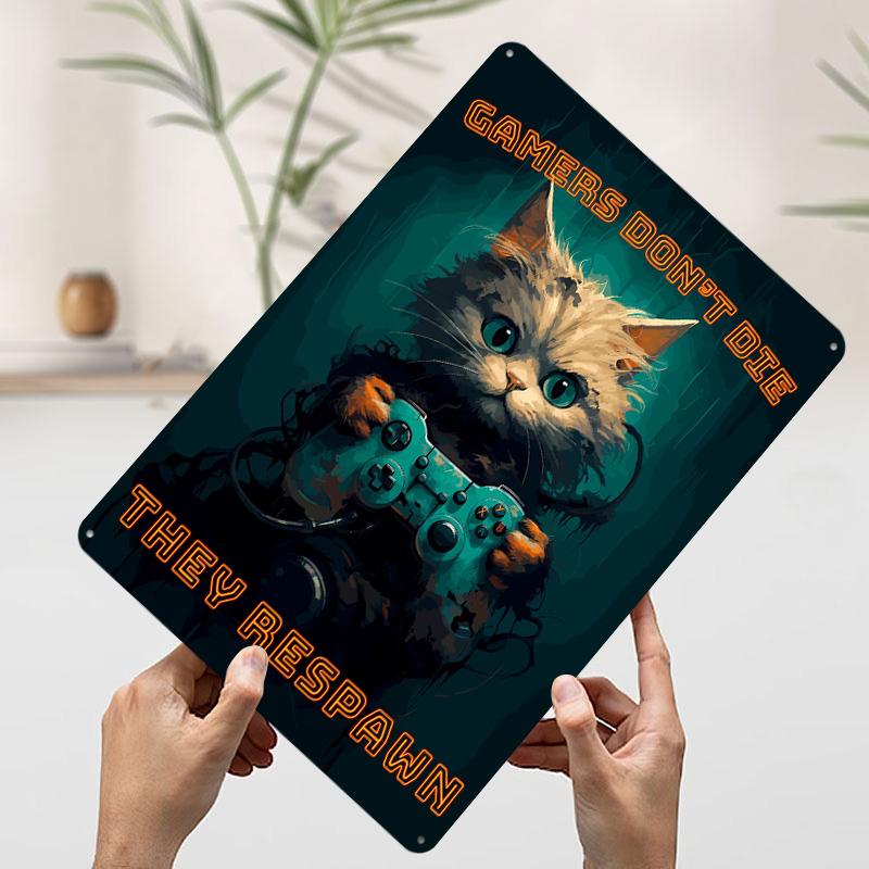 Funny Gamer Cat Poster Customized Wall Art Vintage Metal Signs Retro Tin Plaque for Man Cave Room Decoration Gaming Wand Deko 7.9x11.8In(20x30cm)
Funny Gamer Cat Poster Customized Wall Art Vintage Metal Signs Retro Tin Plaque for Man Cave Room Decoration Gaming Wand Deko 7.9x11.8In(20x30cm)