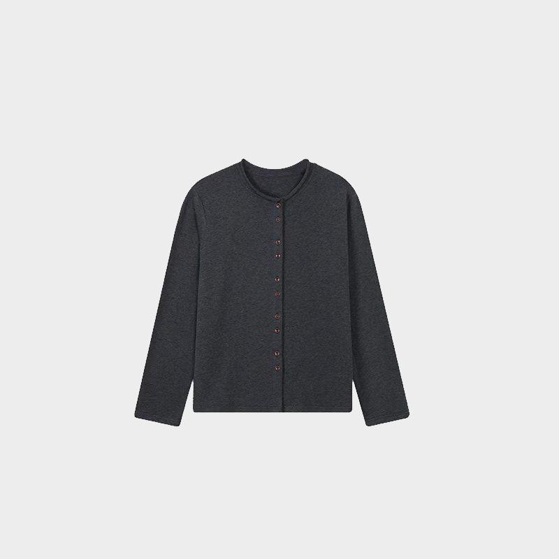 Women s Silk & Wool Long Sleeve Cardigan: Brushed, Round Neck, Rolled Edge - Autumn/Winter Layering Top (FSY51115). Extra Large
Women s Silk & Wool Long Sleeve Cardigan: Brushed, Round Neck, Rolled Edge - Autumn/Winter Layering Top (FSY51115). Extra Large