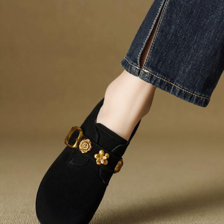 Great good to wear French loafers women s spring and autumn rhinestone round head middle heel thick heel matte leather deep mouth suede single sho 35
Great good to wear French loafers women s spring and autumn rhinestone round head middle heel thick heel matte leather deep mouth suede single sho 35