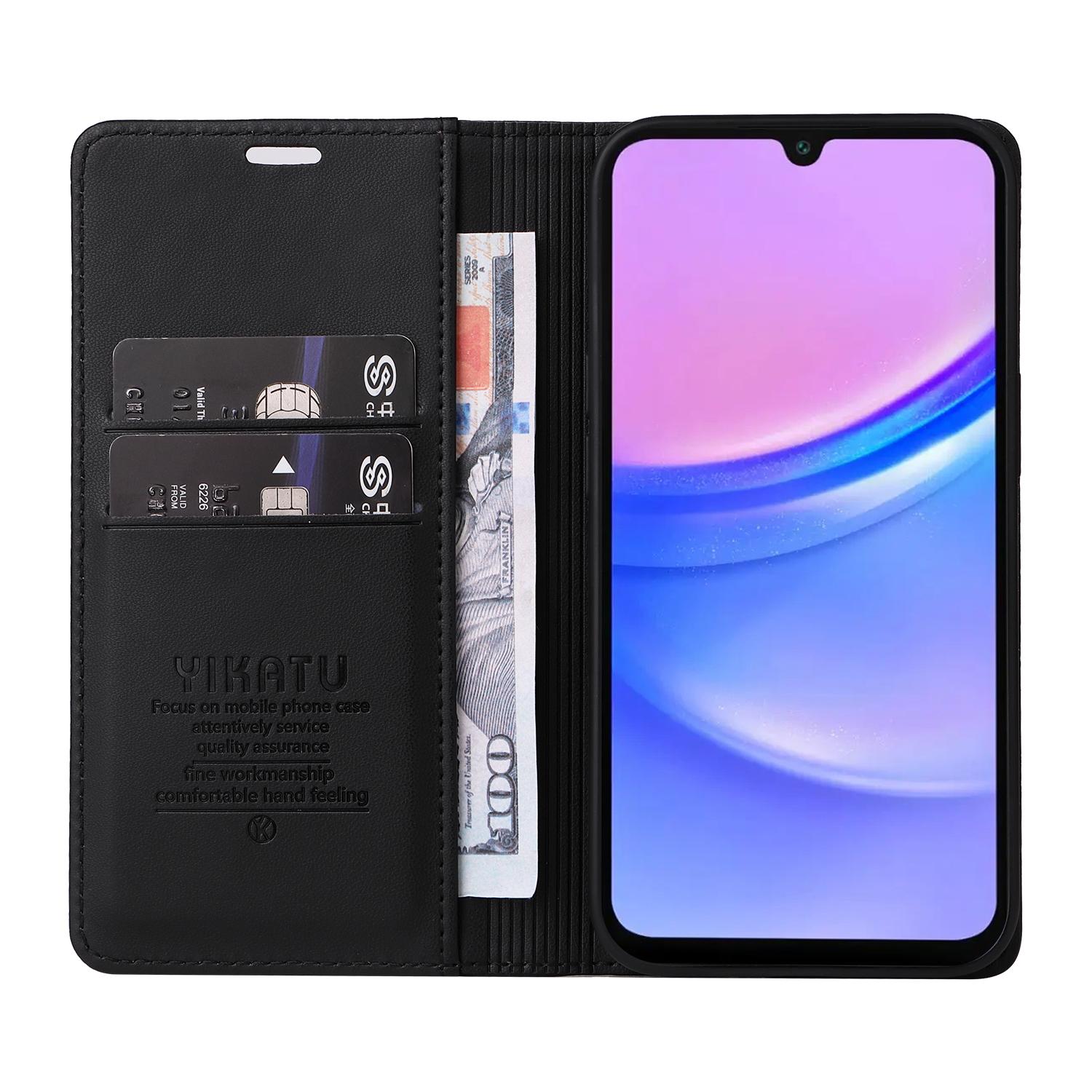 YIKATU YK-001 For Samsung Galaxy A14 5G/A14 4G PU Leather Full Protection Case Phone Stand Wallet Cover Black
YIKATU YK-001 For Samsung Galaxy A14 5G/A14 4G PU Leather Full Protection Case Phone Stand Wallet Cover Black