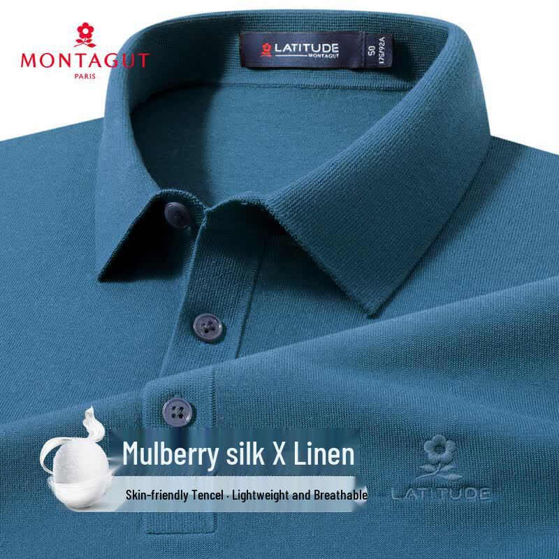 MONTAGUT Men s Silk-Linen Blend Short-Sleeve Polo Shirt 50
MONTAGUT Men s Silk-Linen Blend Short-Sleeve Polo Shirt 50
