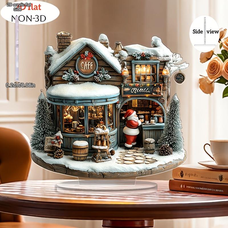 2D Flat Acrylic Miniature Santa s Cafe Winter Village Shop Tabletop Decoration, Suitable for Wall Decoration, Porch, Room, Villa, Accents Home, Hallwa 20*21CM
2D Flat Acrylic Miniature Santa s Cafe Winter Village Shop Tabletop Decoration, Suitable for Wall Decoration, Porch, Room, Villa, Accents Home, Hallwa 20*21CM