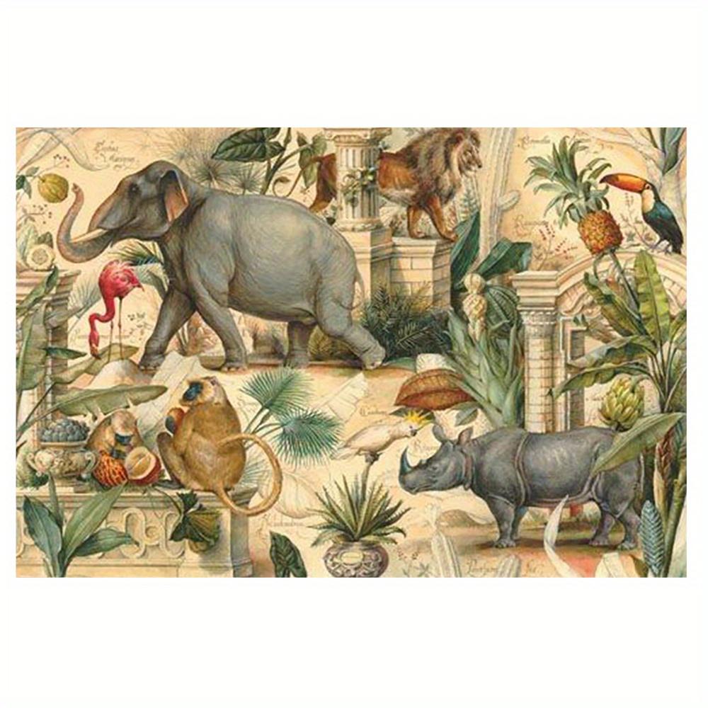 Set of 4, Exotic Animals Jungle Safari Placemats Set of 4 Vintage Illustration Linen Table Mats for Themed Parties 4PCS
Set of 4, Exotic Animals Jungle Safari Placemats Set of 4 Vintage Illustration Linen Table Mats for Themed Parties 4PCS