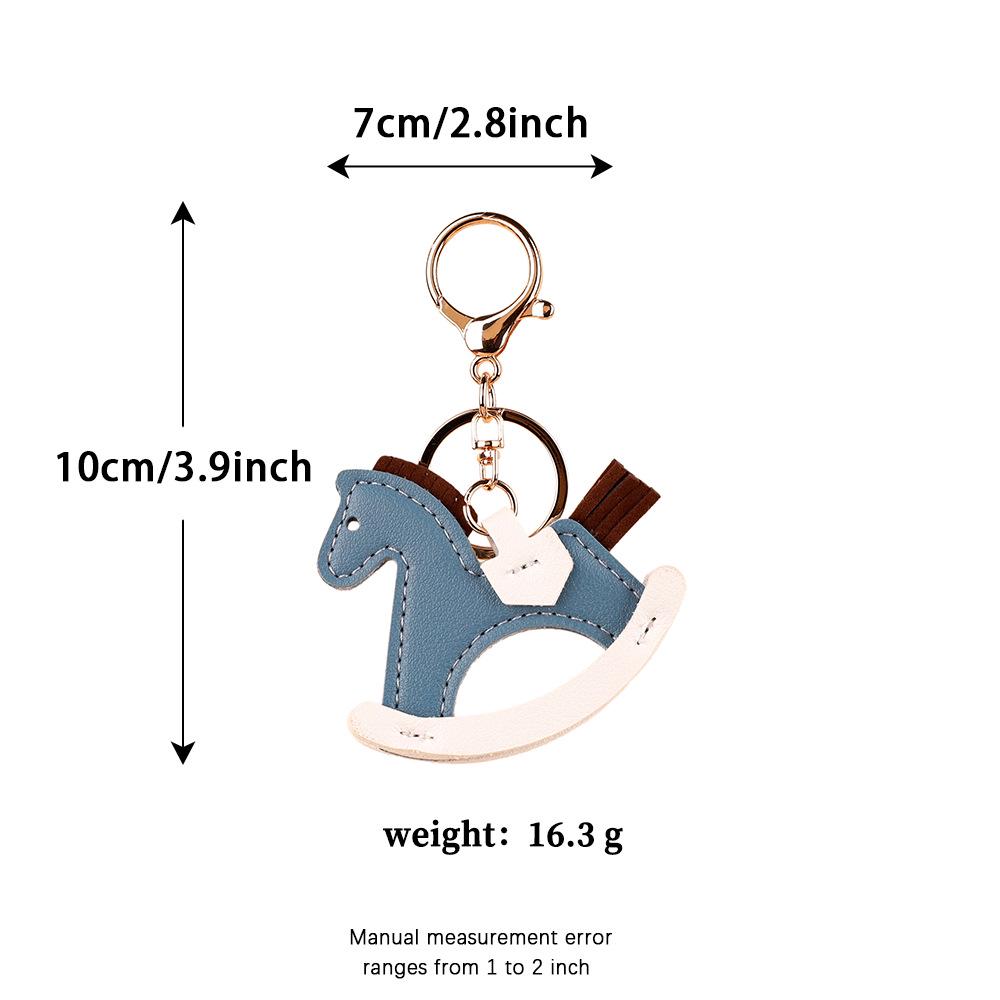 Hui Ming High-End PU Leather Rocking Horse Keychain Pendant - Versatile Pony Accessory
Hui Ming High-End PU Leather Rocking Horse Keychain Pendant - Versatile Pony Accessory
