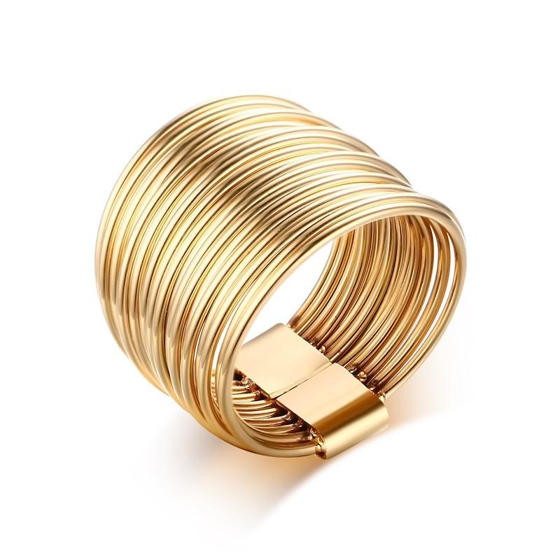 Women Statement Rings for Cocktail Party Gift Jewelry, Chic 15MM Wide Stainless Steel Interlocked Rolling Bands 5
Women Statement Rings for Cocktail Party Gift Jewelry, Chic 15MM Wide Stainless Steel Interlocked Rolling Bands 5